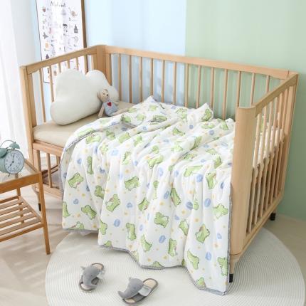 喜多兔 2022新款针织棉幼儿园夏凉空调被 小鳄鱼跳跳同学