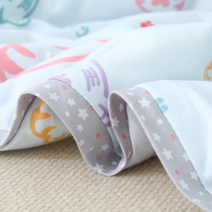 91家纺网 家纺一手货源 找家纺 喜多兔 2022新款针织棉幼儿园夏凉空调被 小老虎圆圆同学