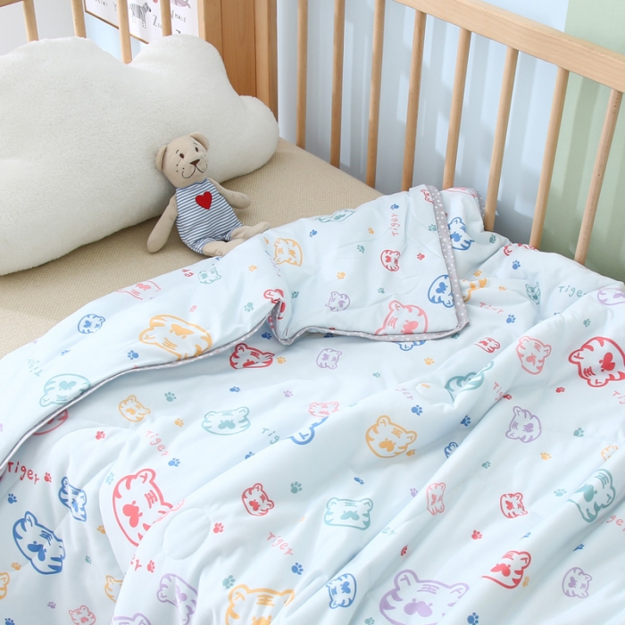 91家纺网 家纺一手货源 找家纺 喜多兔 2022新款针织棉幼儿园夏凉空调被 小老虎圆圆同学