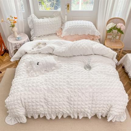 91家纺网 家纺一手货源 找家纺 (总) 婳庭家居 2023新款全棉泡泡纱四件套