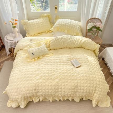 91家纺网 家纺一手货源 找家纺 (总) 婳庭家居 2023新款全棉泡泡纱四件套