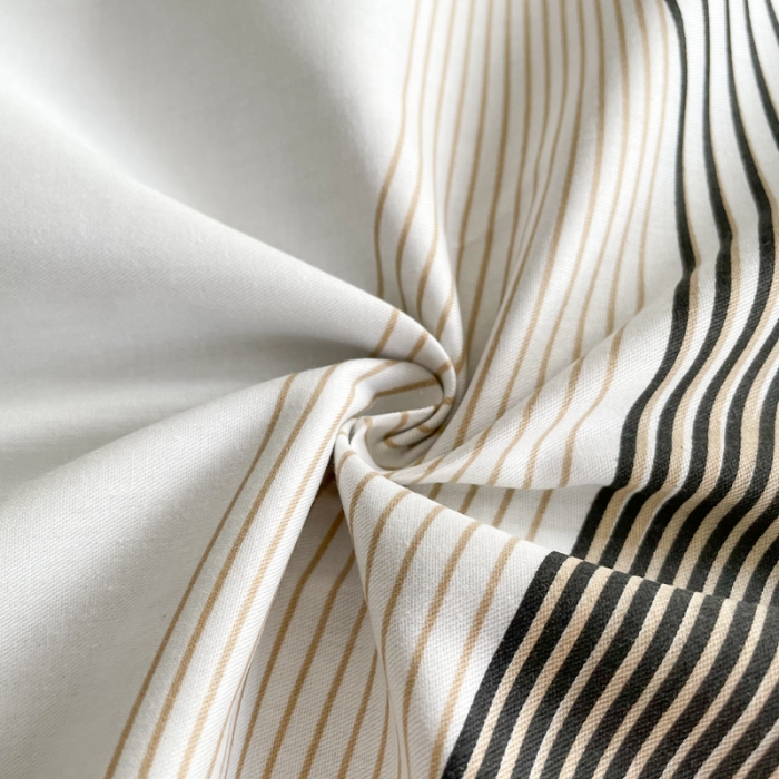 91家纺网 家纺一手货源 找家纺 金鑫汇 2022新款全棉印花条格系列单枕套一对 流金岁月