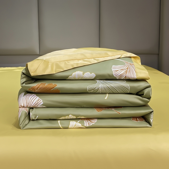 91家纺网 家纺一手货源 找家纺 总 铠畅2022新款水洗天丝夏被四件套床单水洗真丝冰丝夏凉被