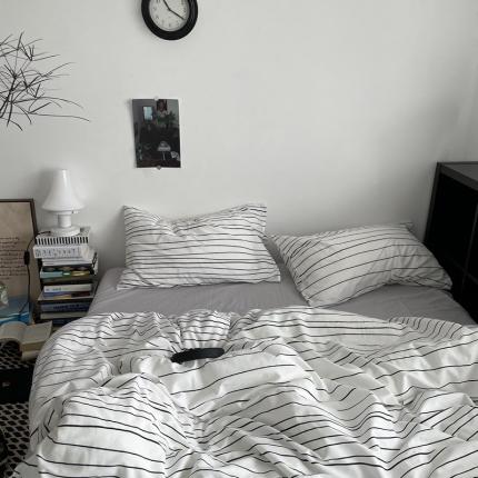 91家纺网 家纺一手货源 找家纺 (总)恋恋三季 2024新40支全棉加厚水洗棉四件套-毕加索