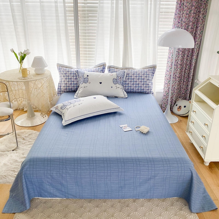 91家纺网 家纺一手货源 找家纺 金鑫汇 2022新款网红直播爆款一字绣工艺款B版单床单千屿熊