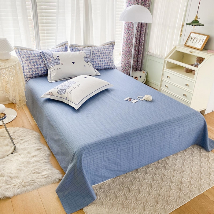 91家纺网 家纺一手货源 找家纺 金鑫汇 2022新款网红直播爆款一字绣工艺款B版单床单千屿熊