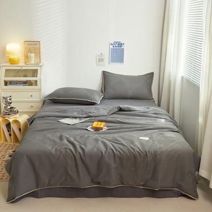 91家纺网 家纺一手货源 找家纺 （总）金丝鸟 2023新款A类全棉华夫格水洗棉大豆夏被四件套