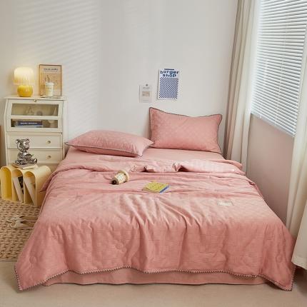 91家纺网 家纺一手货源 找家纺 （总）金丝鸟 2023新款A类全棉华夫格水洗棉大豆夏被四件套