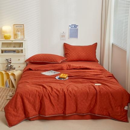 91家纺网 家纺一手货源 找家纺 （总）金丝鸟 2023新款A类全棉华夫格水洗棉大豆夏被四件套