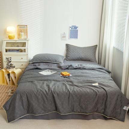 91家纺网 家纺一手货源 找家纺 （总）金丝鸟 2023新款A类全棉华夫格水洗棉大豆夏被四件套