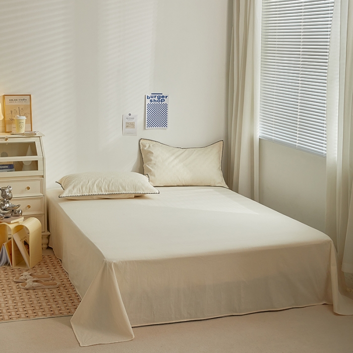 91家纺网 家纺一手货源 找家纺 金丝鸟 2023新款A类全棉华夫格水洗棉大豆夏被四件套 苏珊格-白