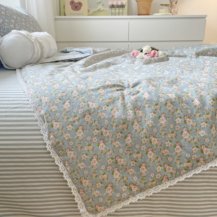 91家纺网 家纺一手货源 找家纺 千朵 2022新款全棉大豆夏被四件套 花语