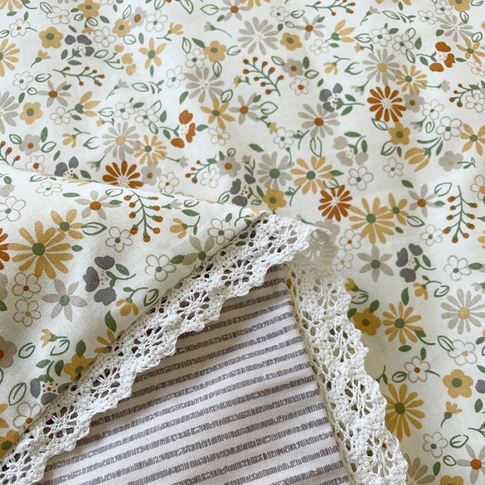 91家纺网 家纺一手货源 找家纺 千朵 2022新款全棉大豆夏被四件套 鲜橙