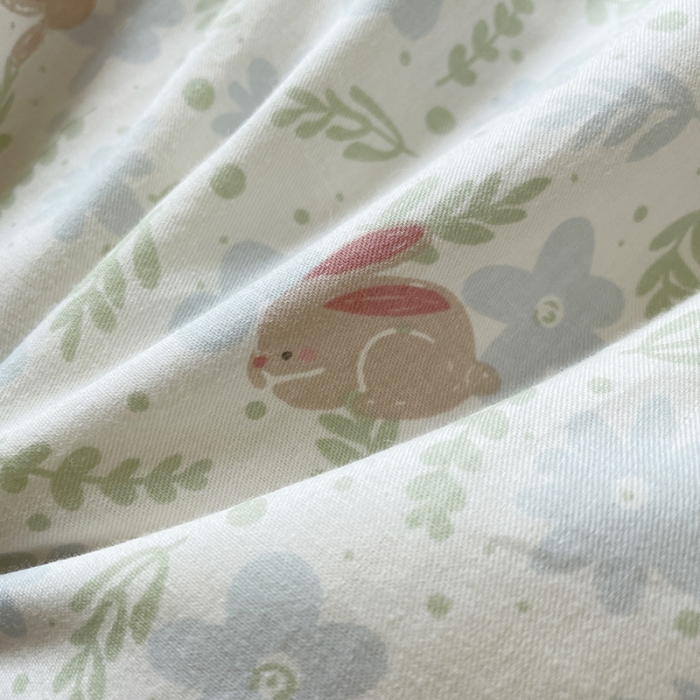 91家纺网 家纺一手货源 找家纺 千朵 2022新款全棉大豆夏被四件套 玉兔