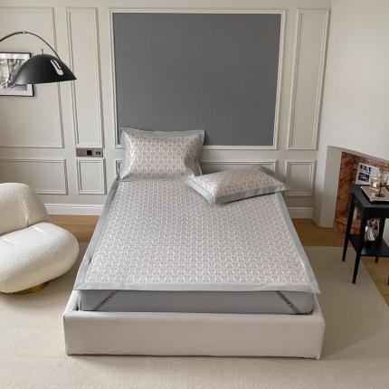 91家纺网 家纺一手货源 找家纺 （总）三味舒屋 2025新款抗菌防螨凉感提花冰丝席