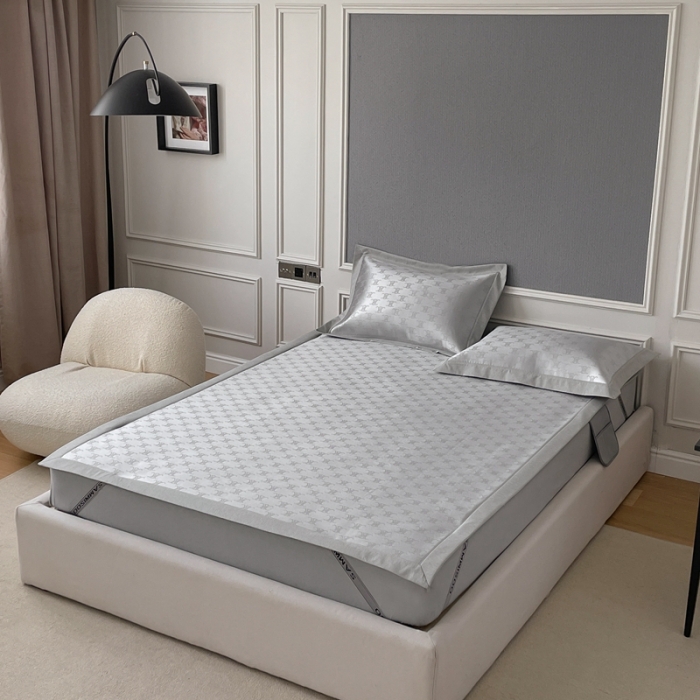 91家纺网 家纺一手货源 找家纺 三味舒屋 2025新款抗菌防螨凉感提花冰丝席 凯利