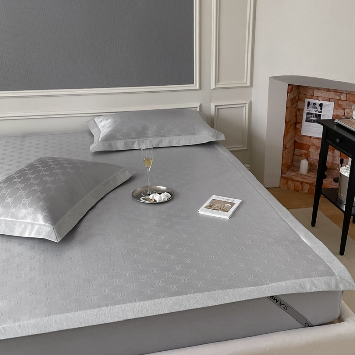 91家纺网 家纺一手货源 找家纺 三味舒屋 2025新款抗菌防螨凉感提花冰丝席 凯利