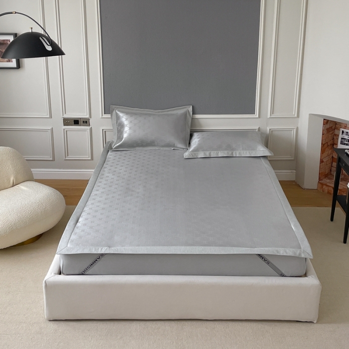 91家纺网 家纺一手货源 找家纺 三味舒屋 2025新款抗菌防螨凉感提花冰丝席 凯利