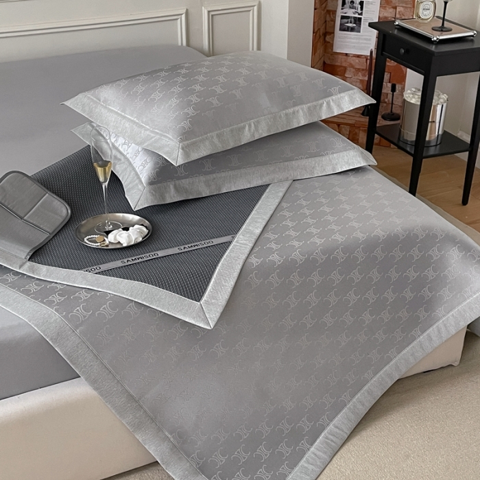 91家纺网 家纺一手货源 找家纺 三味舒屋 2025新款抗菌防螨凉感提花冰丝席 凯利