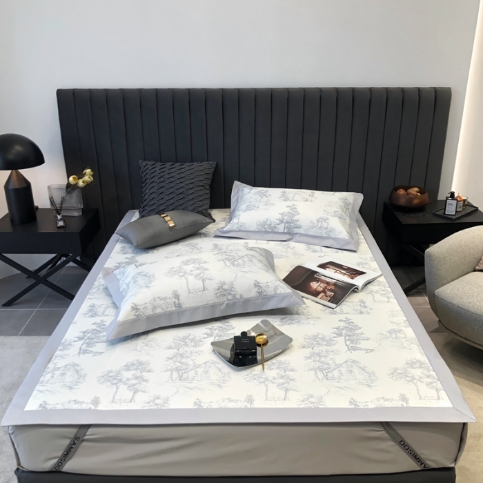 91家纺网 家纺一手货源 找家纺 三味舒屋 2025新款西西里印花冰丝席-床席款 西西里灰