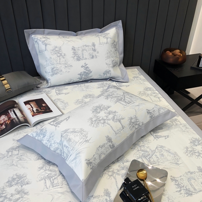 91家纺网 家纺一手货源 找家纺 三味舒屋 2025新款西西里印花冰丝席-床席款 西西里灰