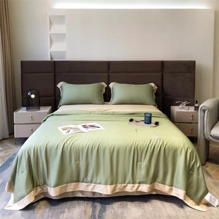 91家纺网 家纺一手货源 找家纺 初拾 2022新款莫代尔零度夏被—知夏系列 知夏-橄榄绿