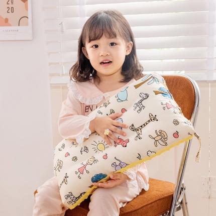 91家纺网 家纺一手货源 找家纺 十九色 2022新款豆豆儿童定型枕30*50cm 开心乐园