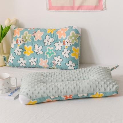 91家纺网 家纺一手货源 找家纺 十九色 2022新款豆豆儿童定型枕30*50cm 花朵熊