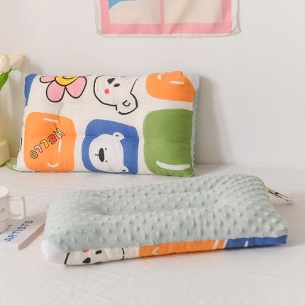 91家纺网 家纺一手货源 找家纺 十九色 2022新款豆豆儿童定型枕30*50cm 简单爱