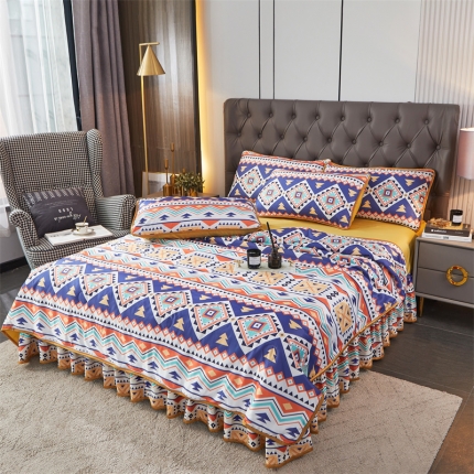 91家纺网 家纺一手货源 找家纺 （总）铠畅 2022新款水洗天丝夏被四件套床裙水洗真丝夏凉被