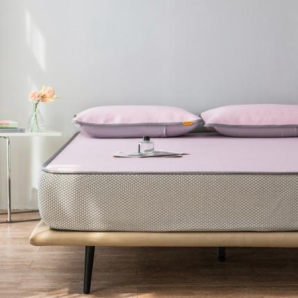 91家纺网 家纺一手货源 找家纺 丝幔家纺 2025新款提花抗菌凉感丝床笠凉席 提花-豆沙粉