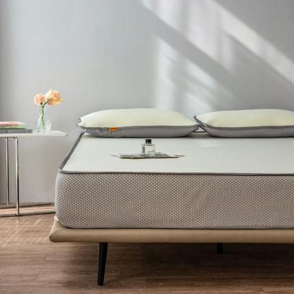 91家纺网 家纺一手货源 找家纺 丝幔家纺 2025新款提花抗菌凉感丝床笠凉席 提花-激情柠