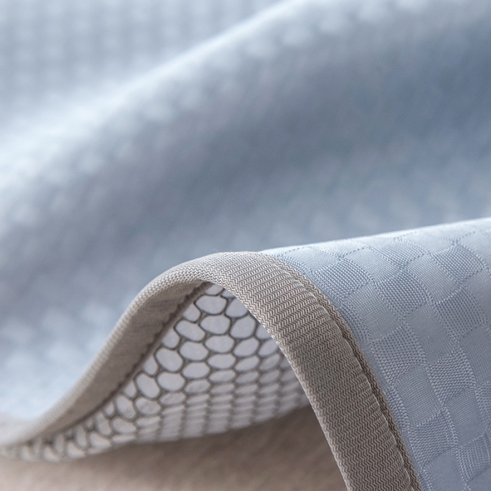 91家纺网 家纺一手货源 找家纺 丝幔家纺 2025新款提花抗菌凉感丝床笠凉席 提花-摩洛哥蓝