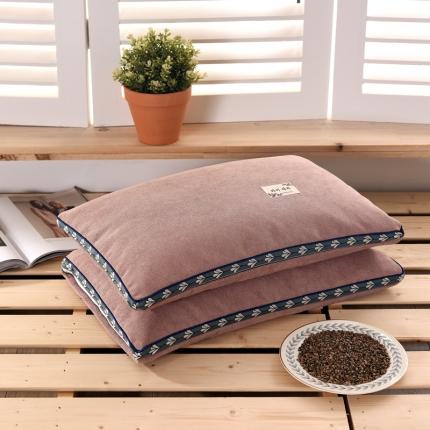 91家纺网 家纺一手货源 找家纺 (总) 明星枕业 2022新款糖果色麻绒荞麦枕