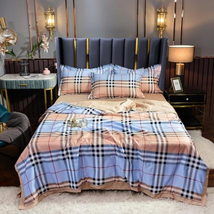 91家纺网 家纺一手货源 找家纺 （总）梦柏 2022新款水洗天丝夏被四件套