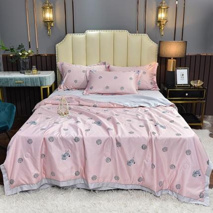 91家纺网 家纺一手货源 找家纺 （总）梦柏 2022新款水洗天丝夏被四件套