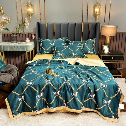 91家纺网 家纺一手货源 找家纺 （总）梦柏 2022新款水洗天丝夏被四件套