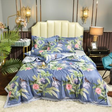 91家纺网 家纺一手货源 找家纺 （总）梦柏 2022新款水洗天丝夏被四件套