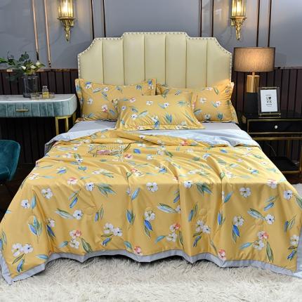 91家纺网 家纺一手货源 找家纺 （总）梦柏 2022新款水洗天丝夏被四件套