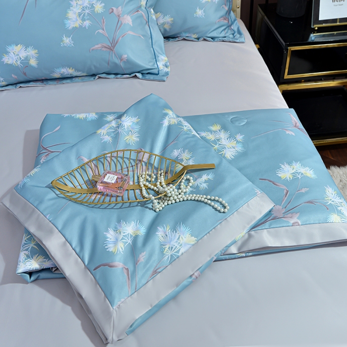 91家纺网 家纺一手货源 找家纺 梦柏 2022新款水洗天丝夏被四件套 初夏