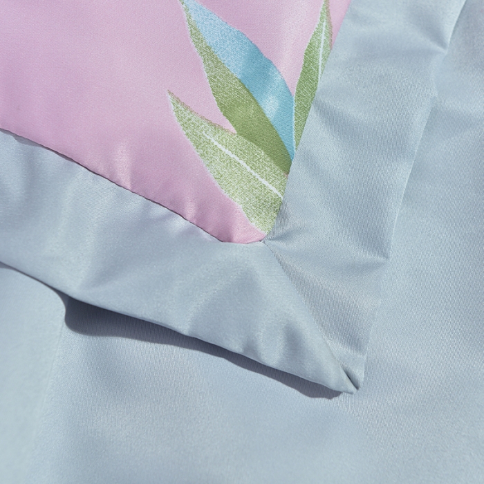 91家纺网 家纺一手货源 找家纺 梦柏 2022新款水洗天丝夏被四件套 春日