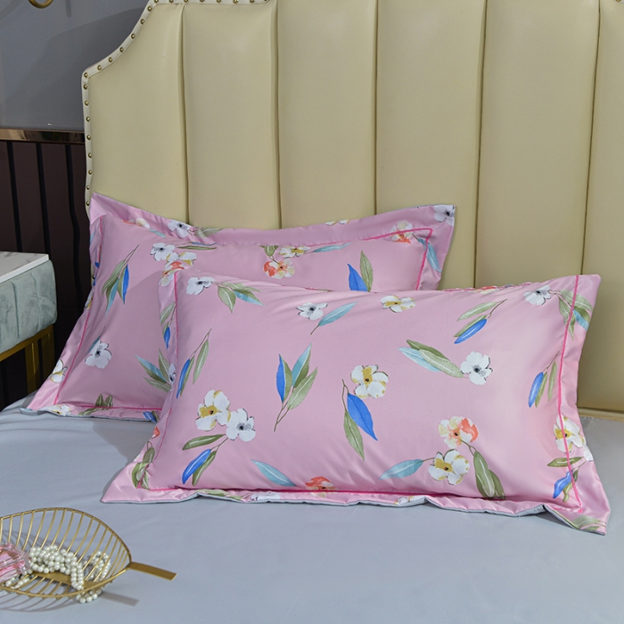 91家纺网 家纺一手货源 找家纺 梦柏 2022新款水洗天丝夏被四件套 春日