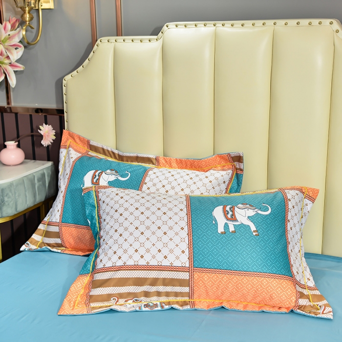 91家纺网 家纺一手货源 找家纺 梦柏 2022新款水洗天丝夏被四件套 法兰西