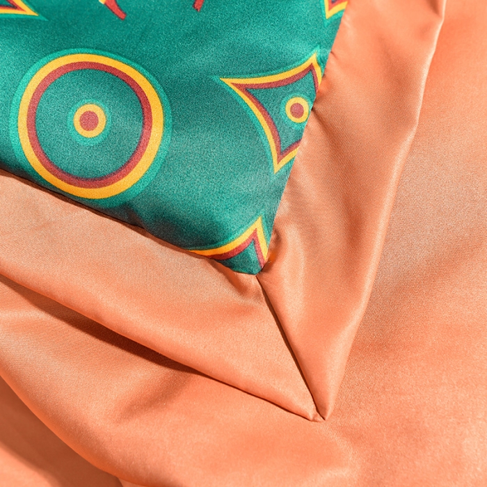 91家纺网 家纺一手货源 找家纺 梦柏 2022新款水洗天丝夏被四件套 梵客绿