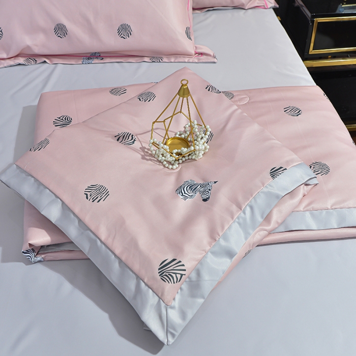 91家纺网 家纺一手货源 找家纺 梦柏 2022新款水洗天丝夏被四件套 格调