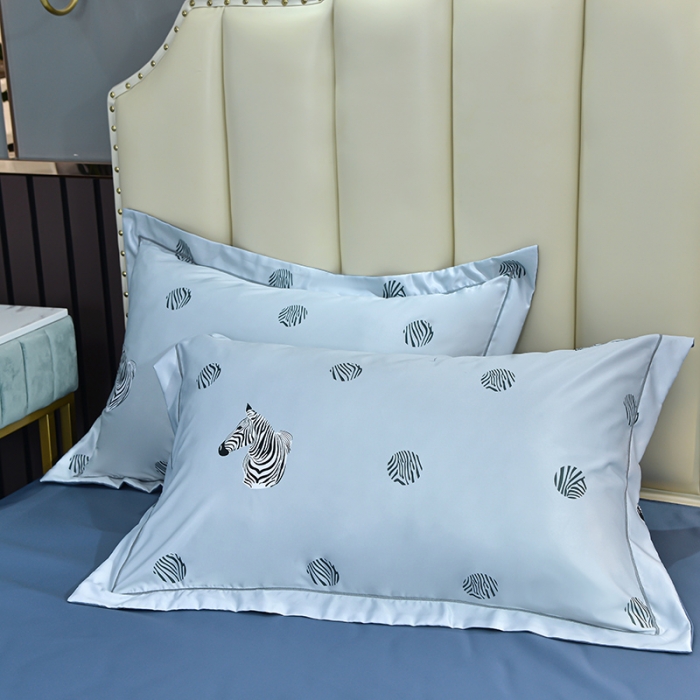 91家纺网 家纺一手货源 找家纺 梦柏 2022新款水洗天丝夏被四件套 格韵