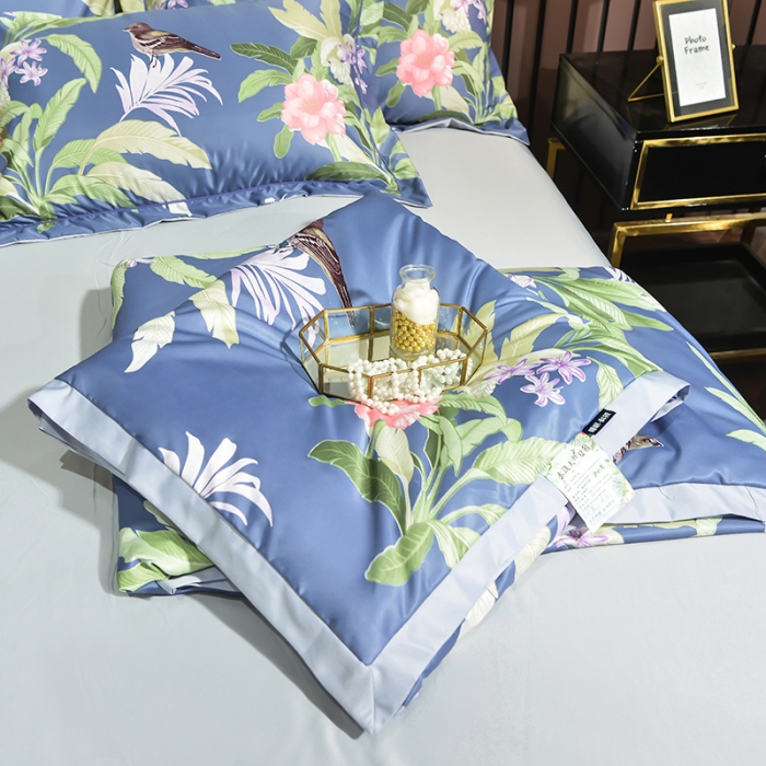 91家纺网 家纺一手货源 找家纺 梦柏 2022新款水洗天丝夏被四件套 罗曼