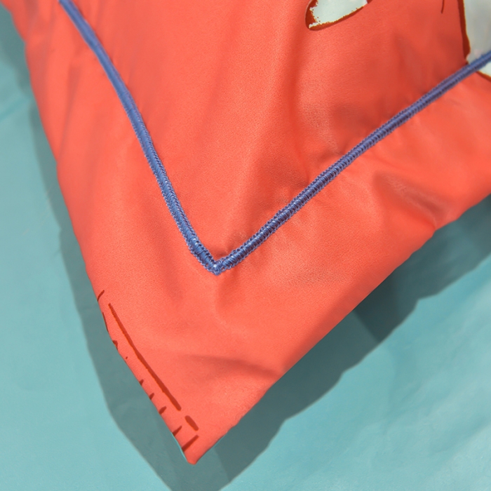 91家纺网 家纺一手货源 找家纺 梦柏 2022新款水洗天丝夏被四件套 文颜（红）