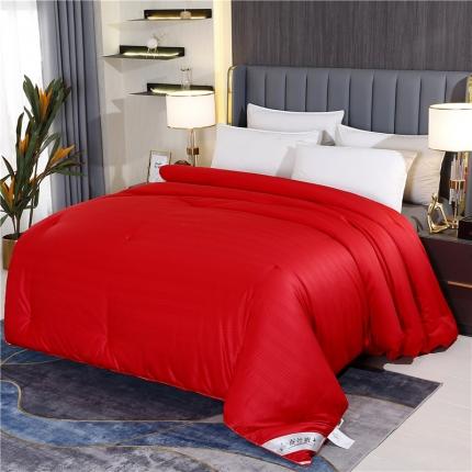 91家纺网 家纺一手货源 找家纺 芭芭棉 2025新款高端双宫茧桑被 胭脂红