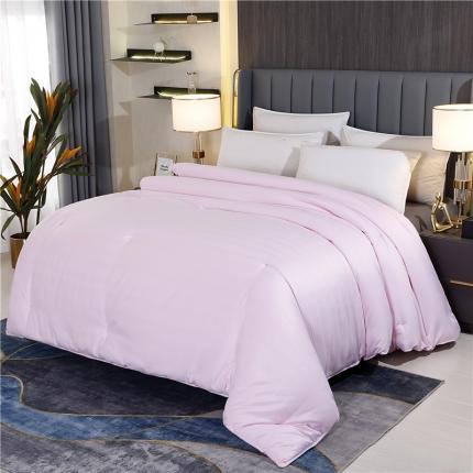 91家纺网 家纺一手货源 找家纺 2025新款手工全棉80s 高端双宫茧桑被 樱花粉